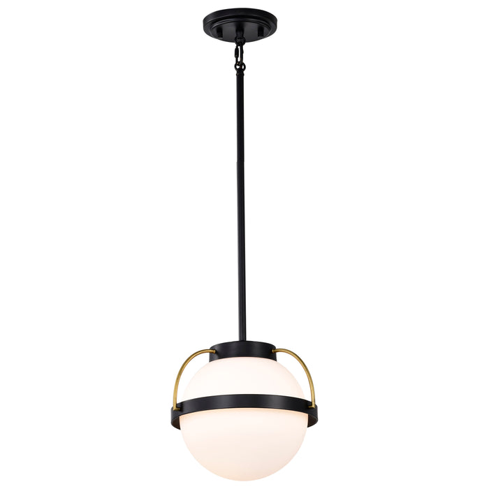 Lakeshore One Light Pendant in Matte Black