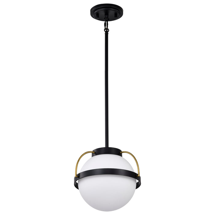 Lakeshore One Light Pendant in Matte Black