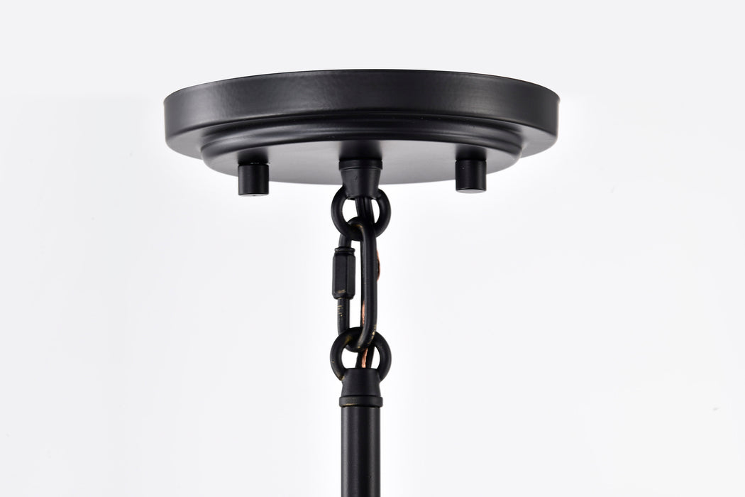 Lakeshore One Light Pendant in Matte Black