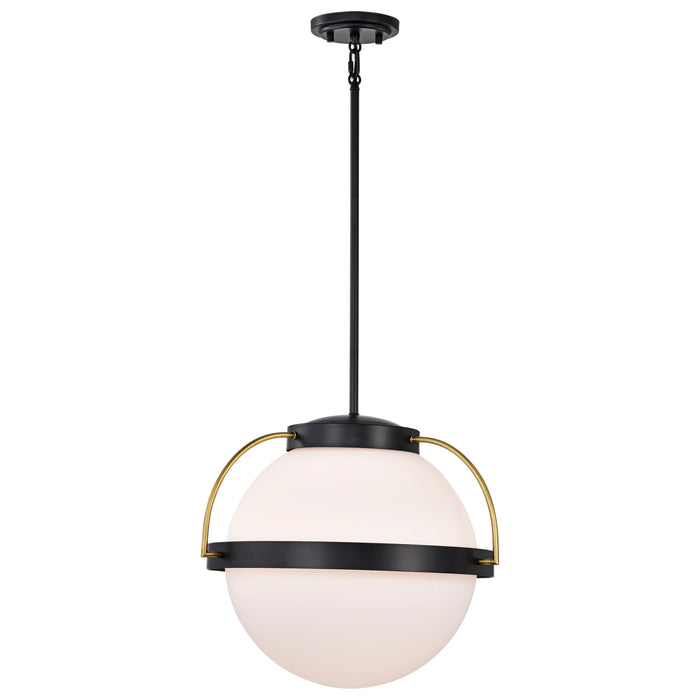 Lakeshore One Light Pendant in Matte Black