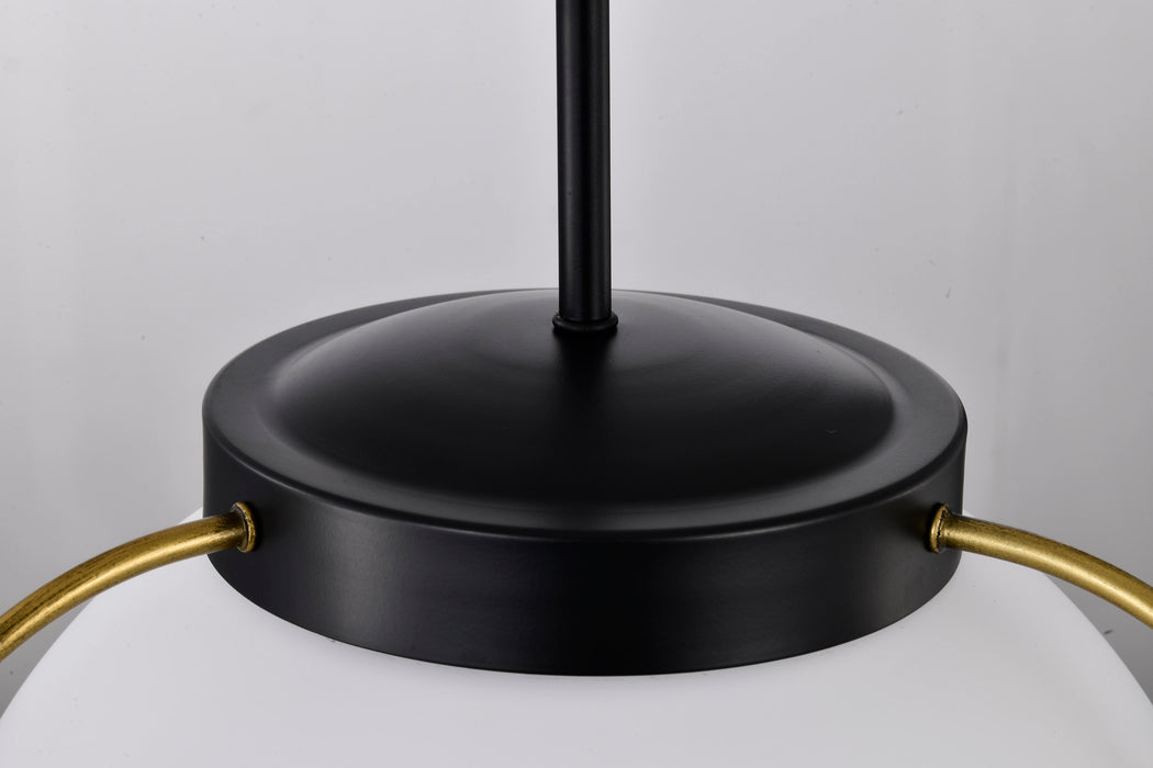 Lakeshore One Light Pendant in Matte Black