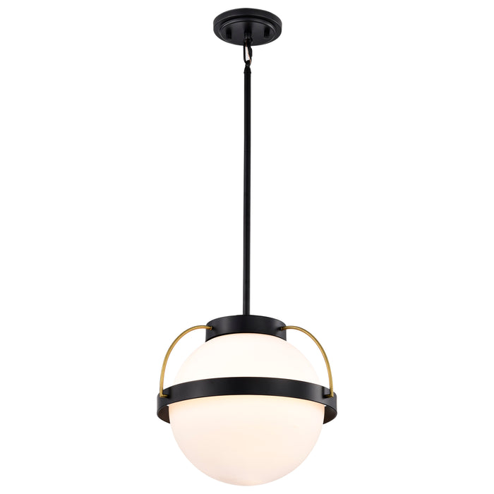 Lakeshore One Light Pendant in Matte Black