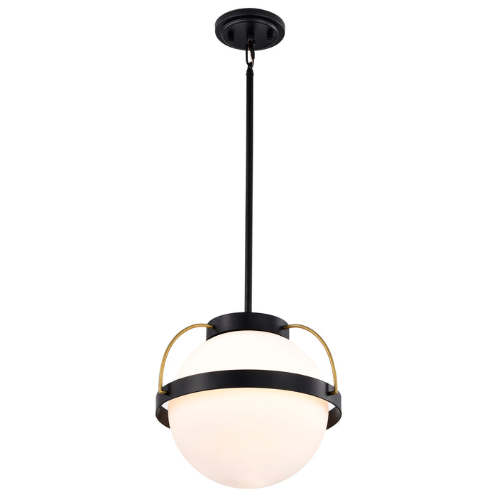 Lakeshore One Light Pendant in Matte Black