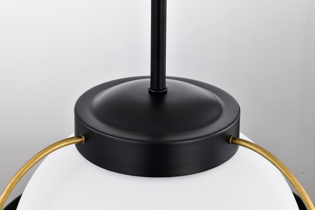 Lakeshore One Light Pendant in Matte Black