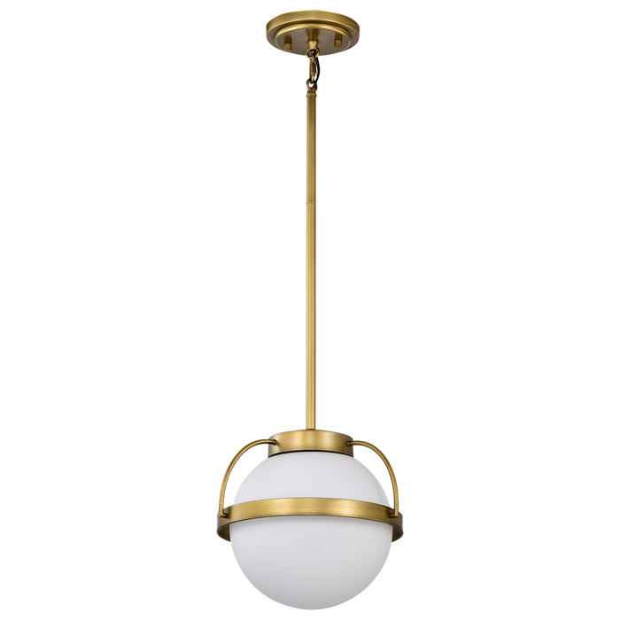 Lakeshore One Light Pendant in Natural Brass