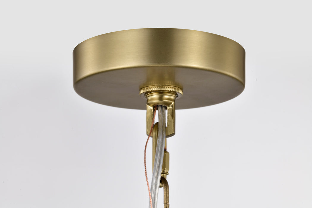 Boliver Three Light Pendant in Vintage Brass