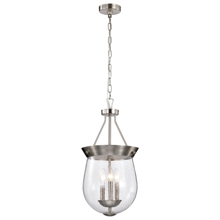 Boliver Three Light Pendant in Brushed Nickel