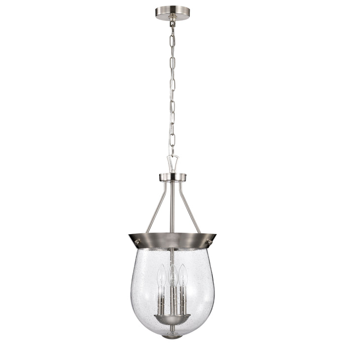 Boliver Three Light Pendant in Brushed Nickel