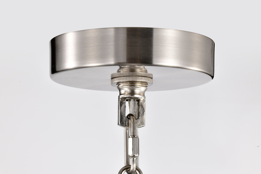 Boliver Three Light Pendant in Brushed Nickel