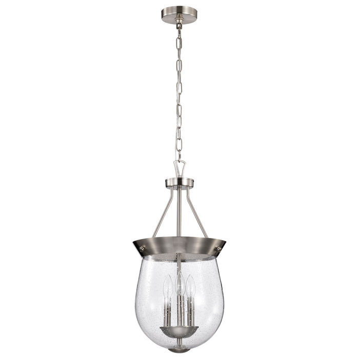 Boliver Three Light Pendant in Brushed Nickel