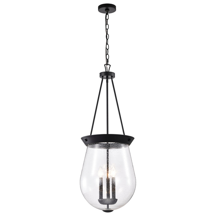 Boliver Three Light Pendant in Matte Black