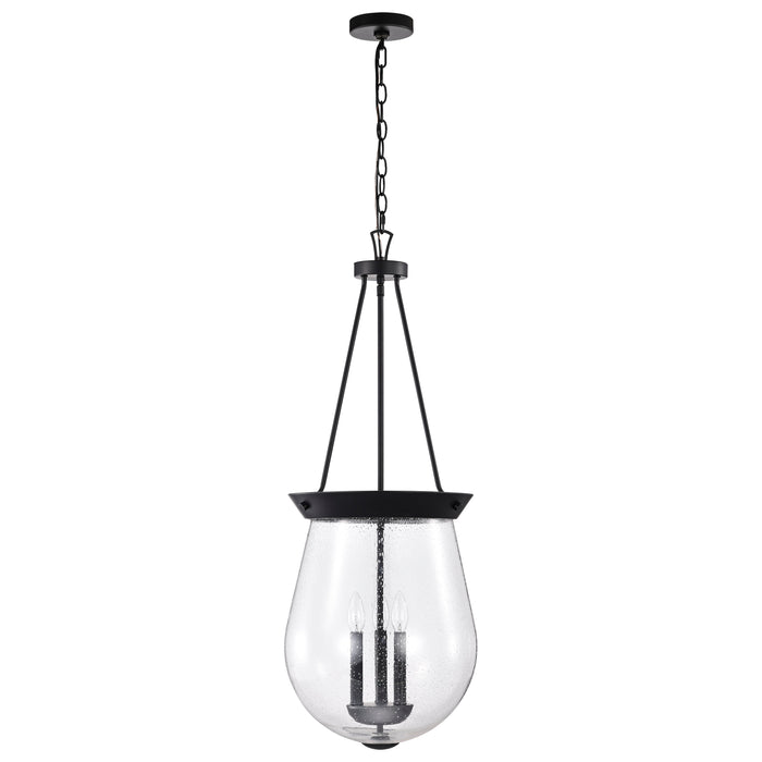 Boliver Three Light Pendant in Matte Black