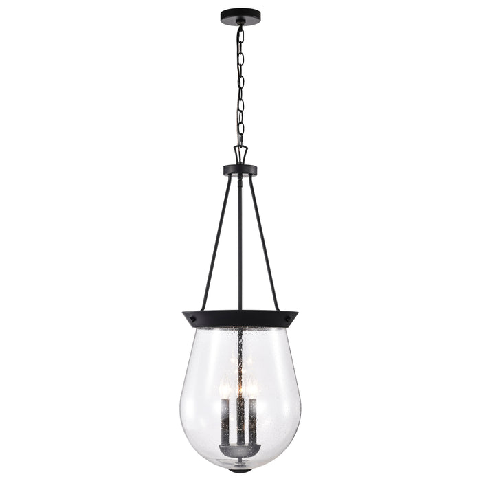 Boliver Three Light Pendant in Matte Black