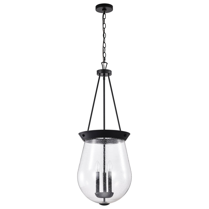 Boliver Three Light Pendant in Matte Black