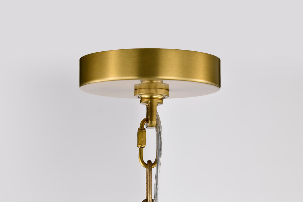 Boliver Three Light Pendant in Vintage Brass