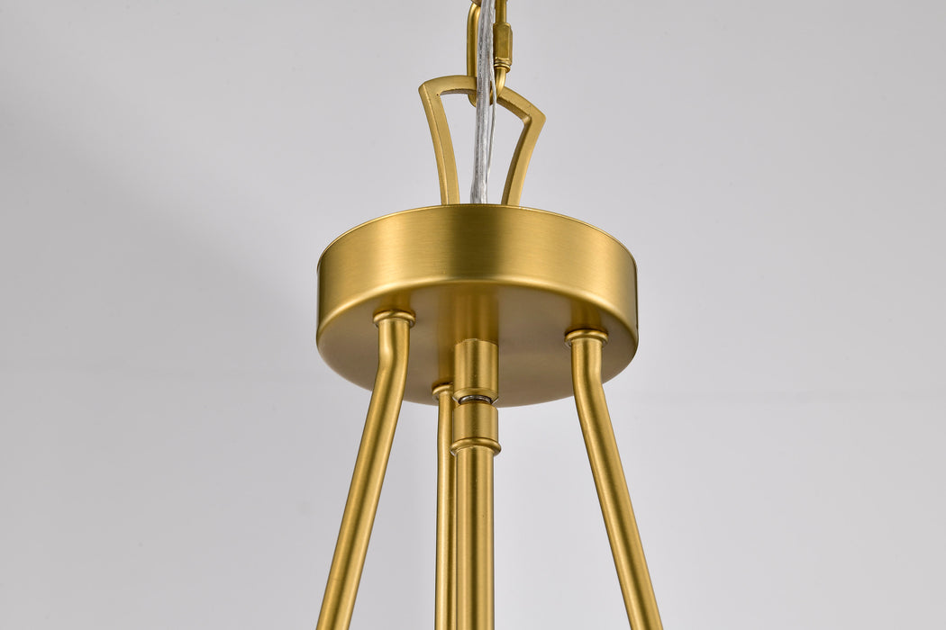 Boliver Three Light Pendant in Vintage Brass