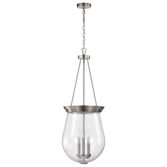 Boliver Three Light Pendant in Brushed Nickel