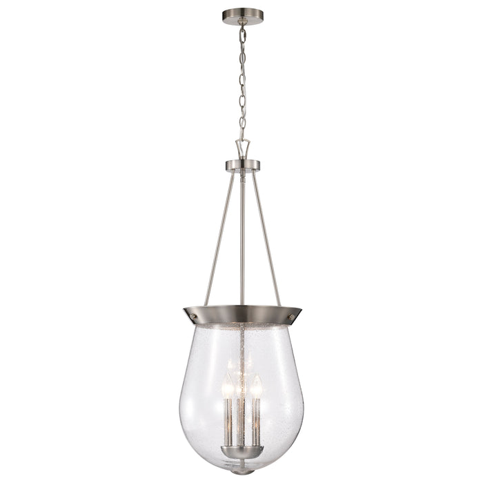 Boliver Three Light Pendant in Brushed Nickel