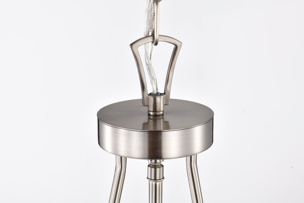 Boliver Three Light Pendant in Brushed Nickel