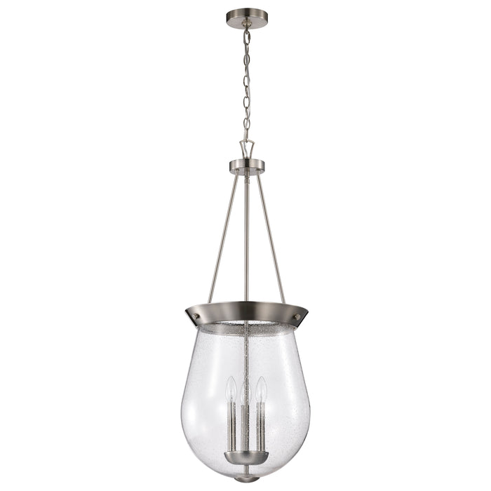 Boliver Three Light Pendant in Brushed Nickel