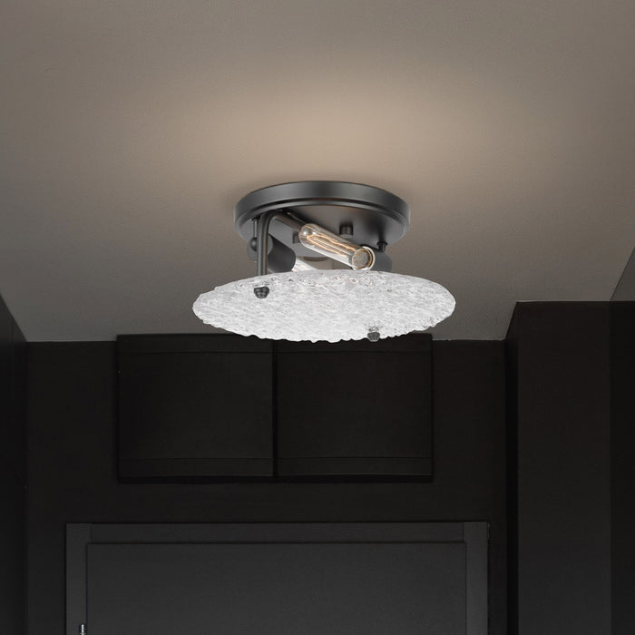 Glacier Two Light Flush Mount in Matte Black