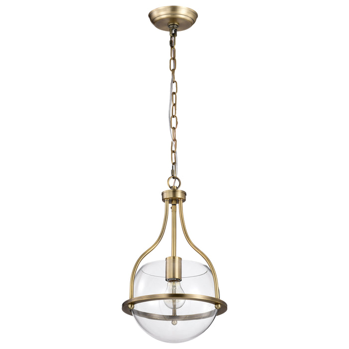 Amado One Light Pendant in Vintage Brass