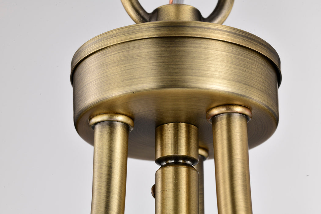 Amado One Light Pendant in Vintage Brass