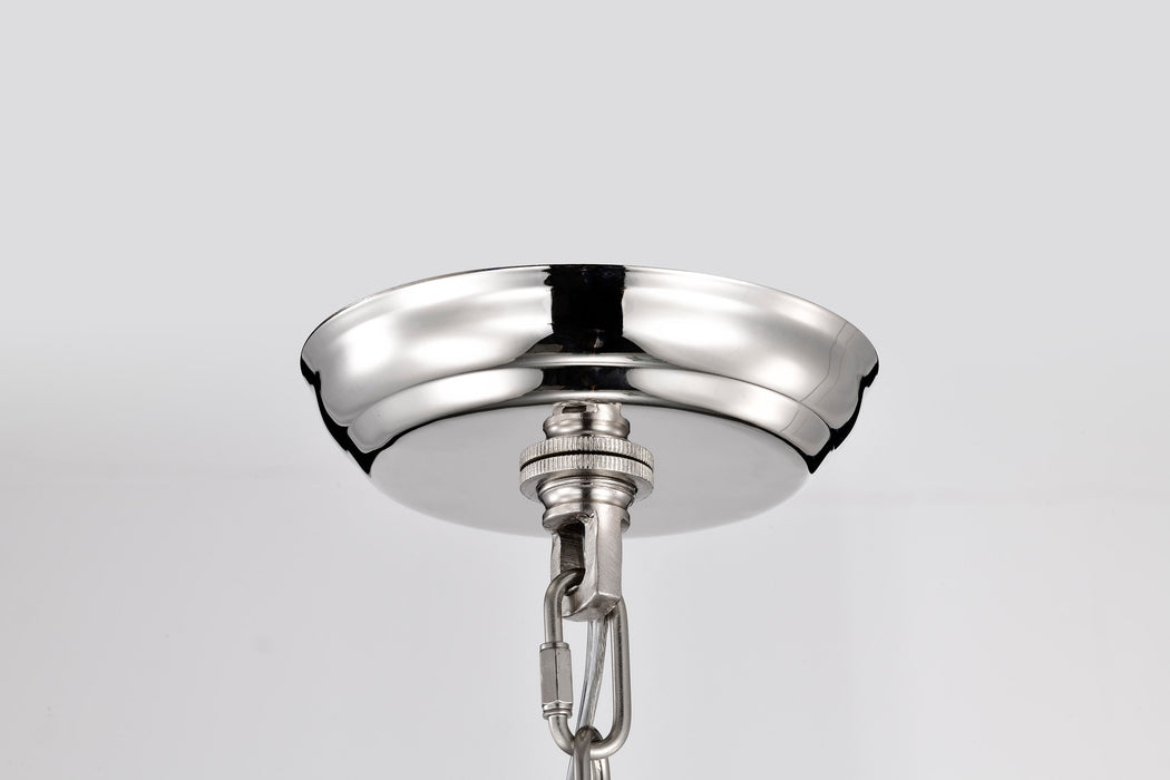 Amado One Light Pendant in Polished Nickel