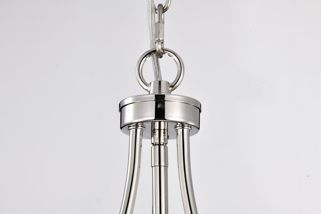 Amado One Light Pendant in Polished Nickel