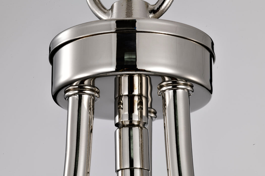 Amado One Light Pendant in Polished Nickel