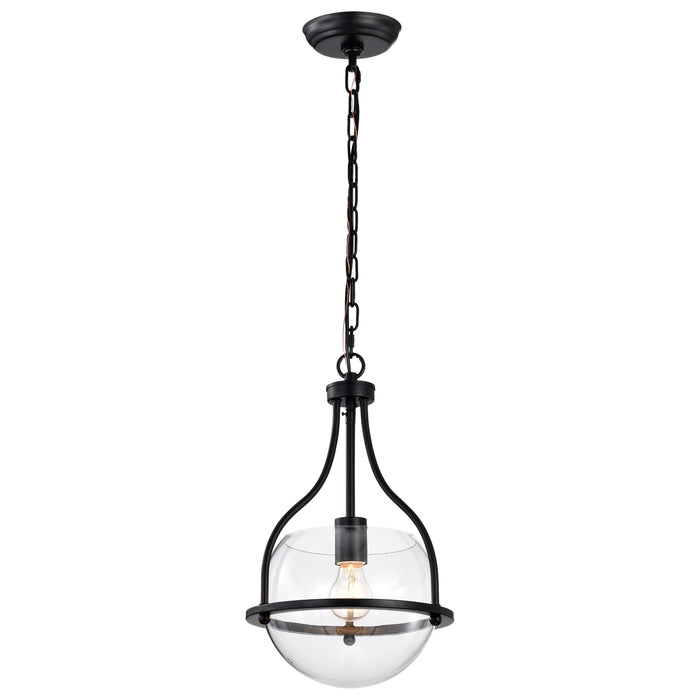 Amado One Light Pendant in Matte Black