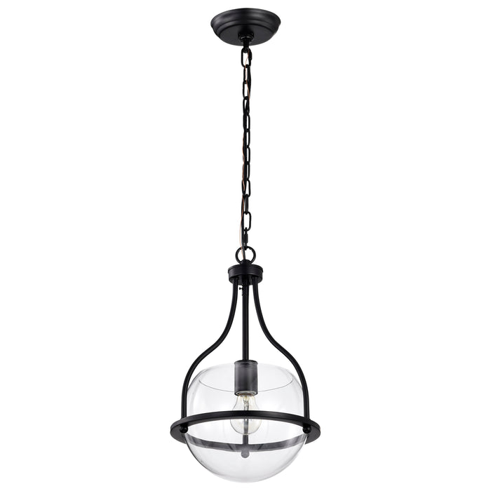 Amado One Light Pendant in Matte Black