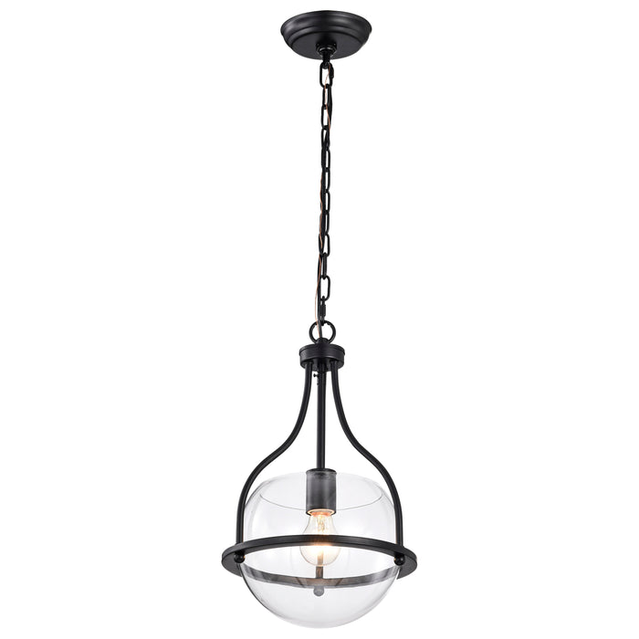 Amado One Light Pendant in Matte Black