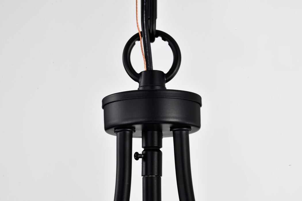 Amado One Light Pendant in Matte Black