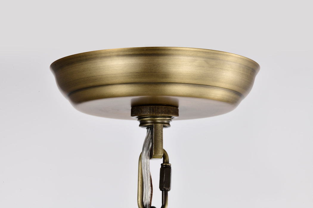 Amado Three Light Pendant in Vintage Brass