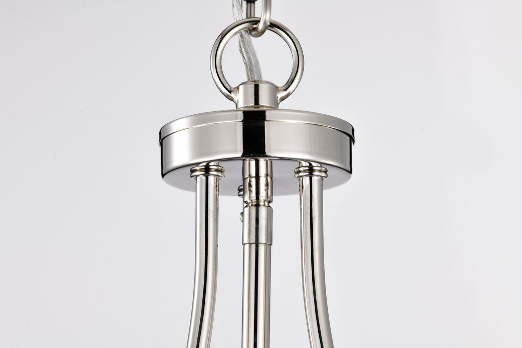 Amado Three Light Pendant in Polished Nickel