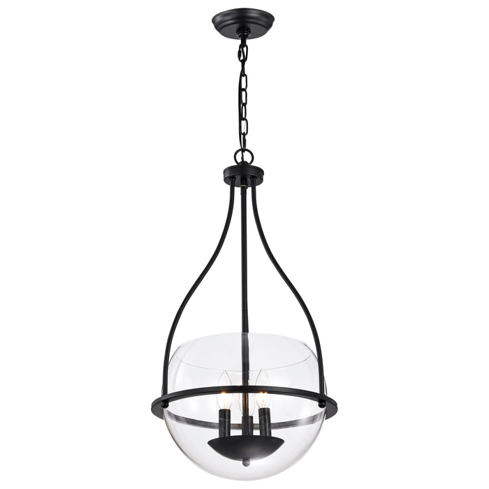 Amado Three Light Pendant in Matte Black