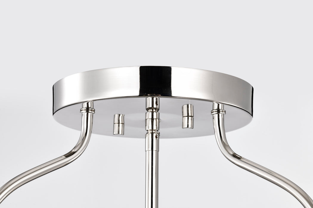 Amado Three Light Semi Flush Mount in Polished Nickel