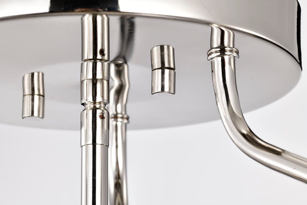 Amado Three Light Semi Flush Mount in Polished Nickel