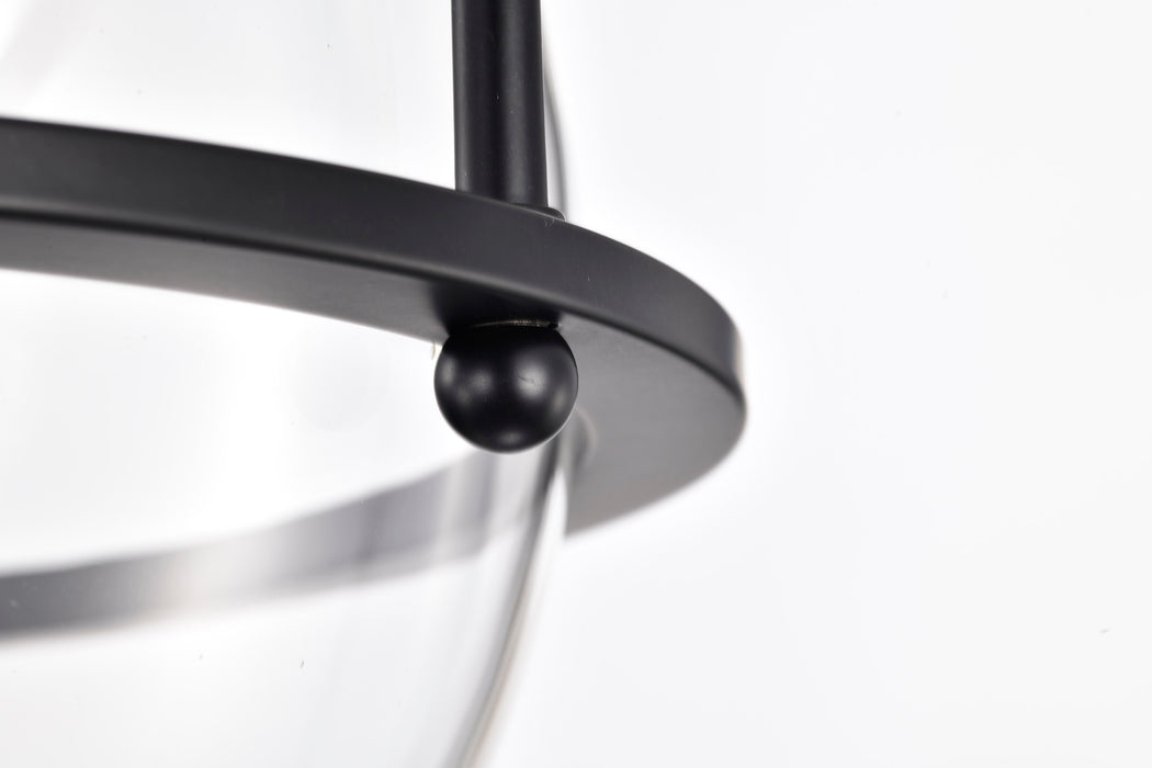 Amado Three Light Semi Flush Mount in Matte Black