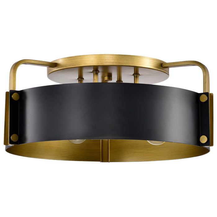 Altos Four Light Semi Flush Mount in Matte Black