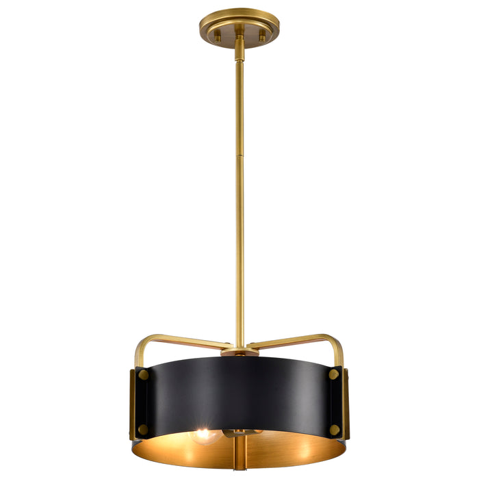 Altos Three Light Pendant in Matte Black