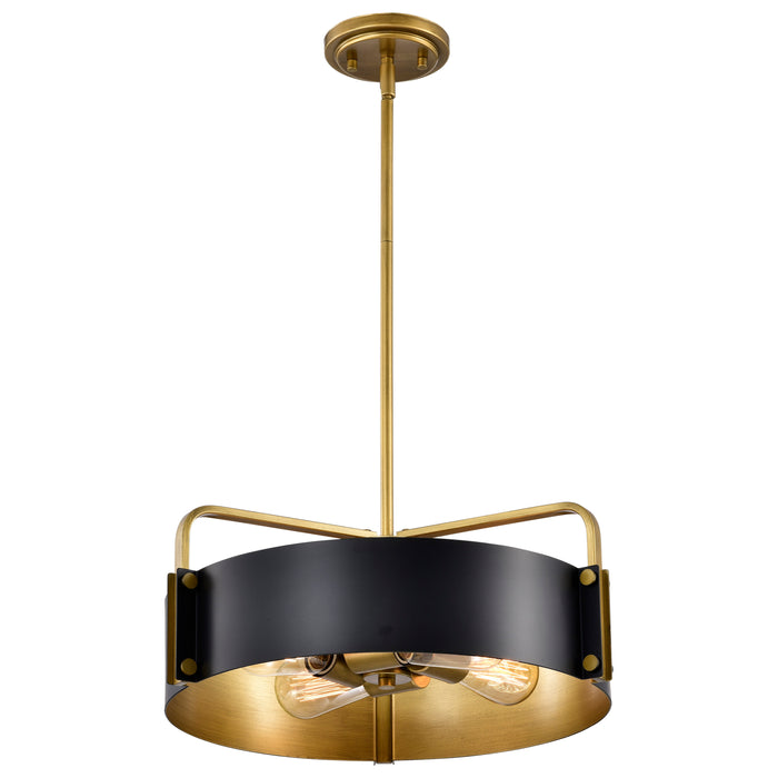 Altos Four Light Pendant in Matte Black