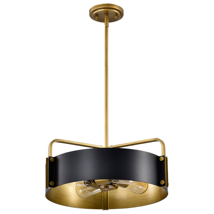 Altos Four Light Pendant in Matte Black