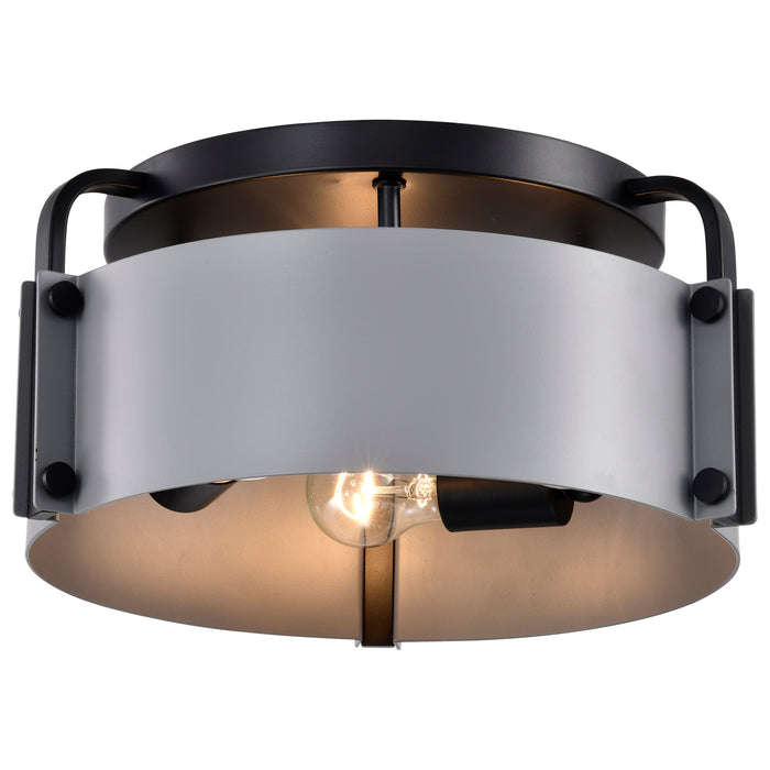 Altos Three Light Semi Flush Mount in Matte Gray