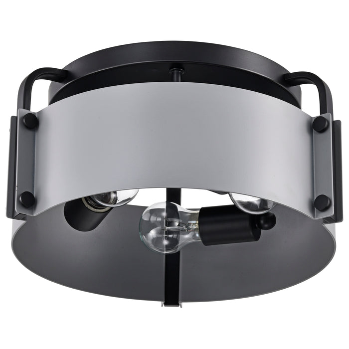 Altos Three Light Semi Flush Mount in Matte Gray