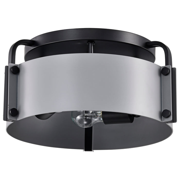 Altos Three Light Semi Flush Mount in Matte Gray