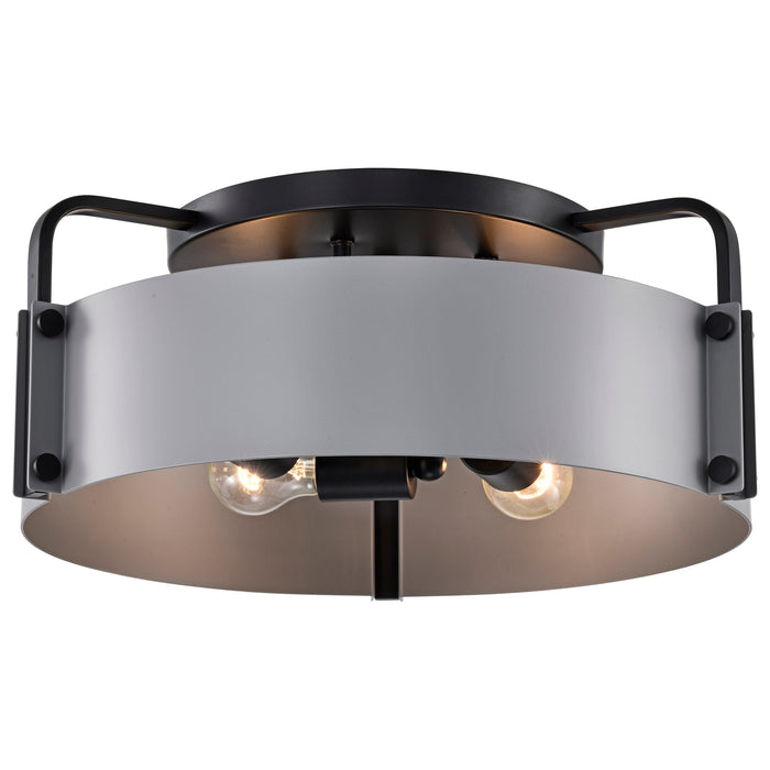 Altos Four Light Semi Flush Mount in Matte Gray