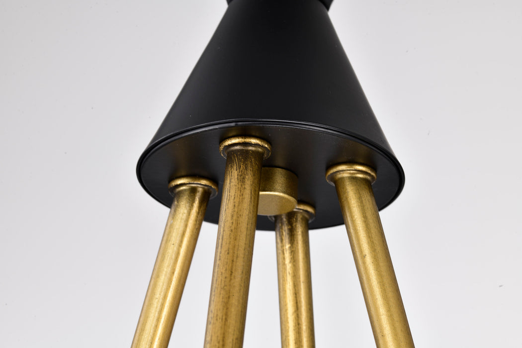 Marsden Four Light Chandelier in Matte Black