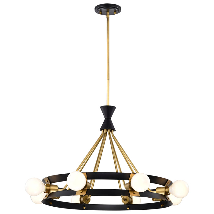 Marsden Eight Light Chandelier in Matte Black